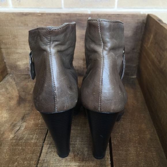 Firenze Women Black Ankle Boots booties Size 8 1/5 - Picture 4 of 8